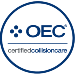 OEC Certified CollisionCare logo representing professional collision repair services