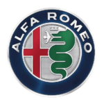 Alfa Romeo certified collision repair badge for professional auto body repair