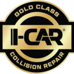 I-CAR Gold Class collision repair certification badge for professional auto body repair